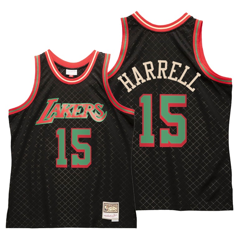 Men's Los Angeles Lakers Montrezl Harrell #15 NBA Neapolitan Hardwood Classics Black Basketball Jersey WMW7583UH